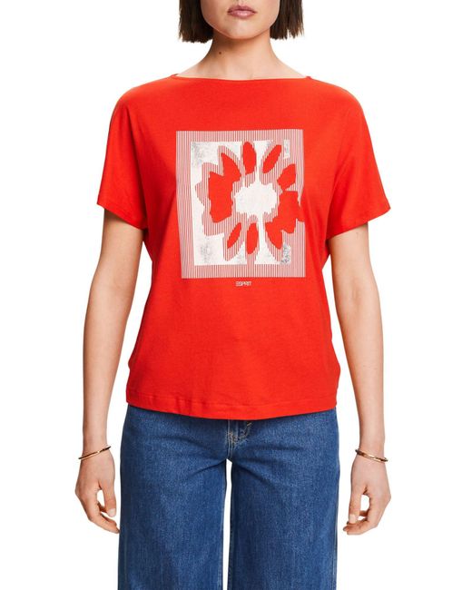 Esprit Red 014ee1k327 T-shirt