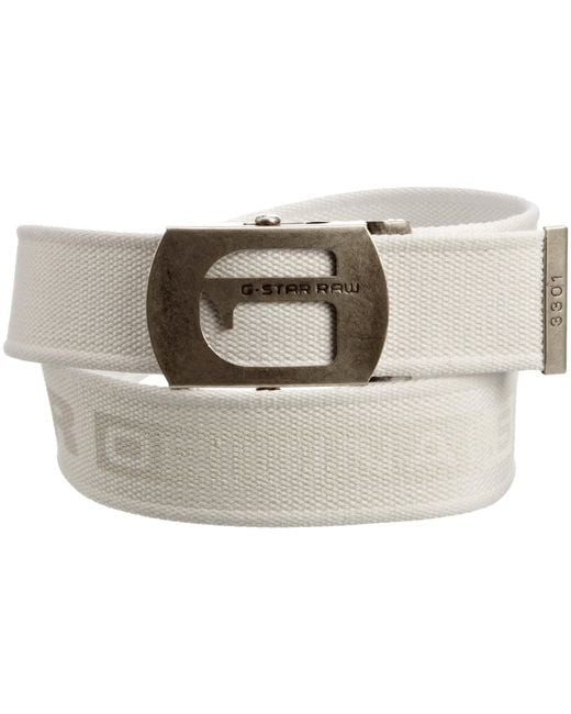 G-Star RAW Black Orvlle Org Belt White One Size for men