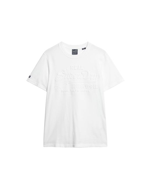 Superdry T-Shirt mit geprägtem Vintage Logo Optik L in White für Herren