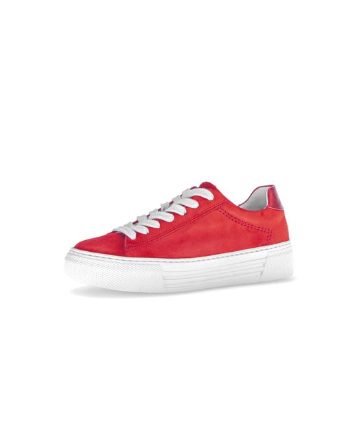 Gabor Red Low-Top Sneaker