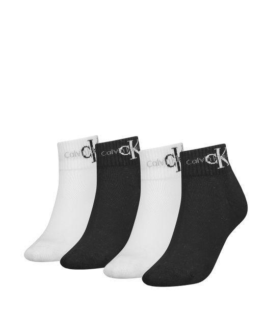 Calvin Klein Jeans Quarter Socks in het Black