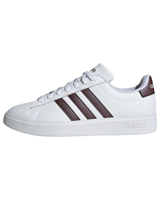 Adidas White Grand Court Cloudfoam Lifestyle Court Comfort Shoes