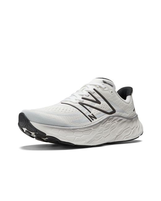 New Balance White Fresh Foam X More V4 Running Shoe for men