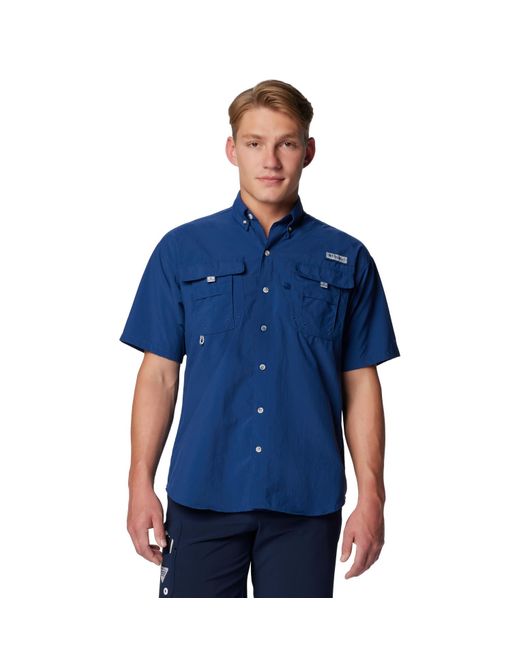 Columbia Blue Bahama Ii Short Sleeve Shirt for men