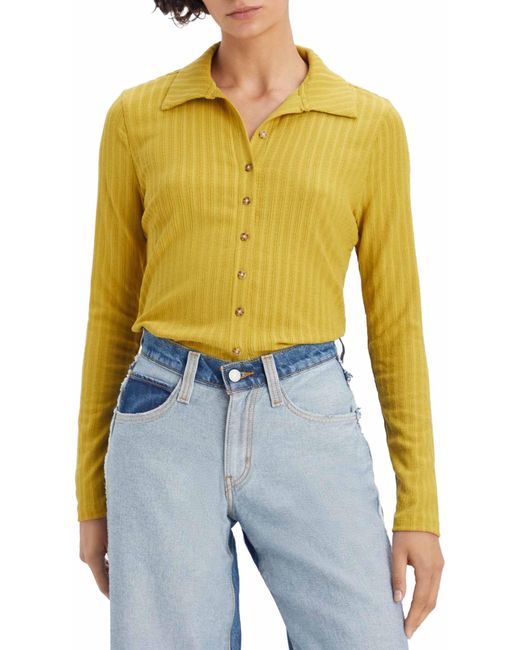 Prima Button Up Knit Sweater Levi's en coloris Blue