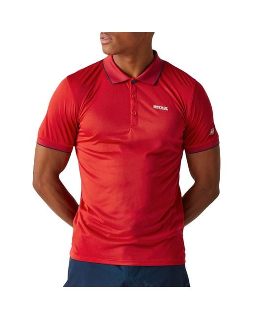 Regatta Red S Remex Ii Short Sleeve Quick Drying Polo Shirt for men