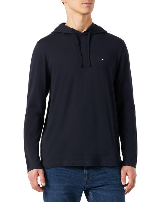 Tommy Hilfiger Blue Long-sleeve T-shirt With Hood for men
