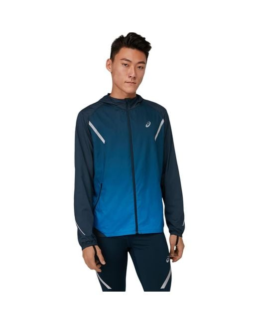 Asics Blue Lite-show Jacket Running Apparel for men