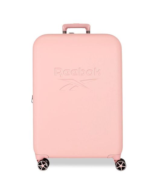 Reebok Franklin Medium Suitcase Pink 49x70x27cm Hard Abs Closure Tsa 72l 3.8kg 4 Double Wheels By Joumma Bags