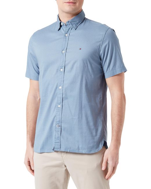 Natural Soft Mini PRT Shirt S/S Chemises décontractées Tommy Hilfiger pour homme en coloris Blue