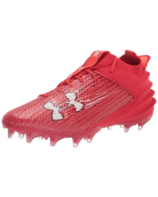 Under Armour Blur Smoke 2.0 Molded Cleat Football Shoe, in Red for Men