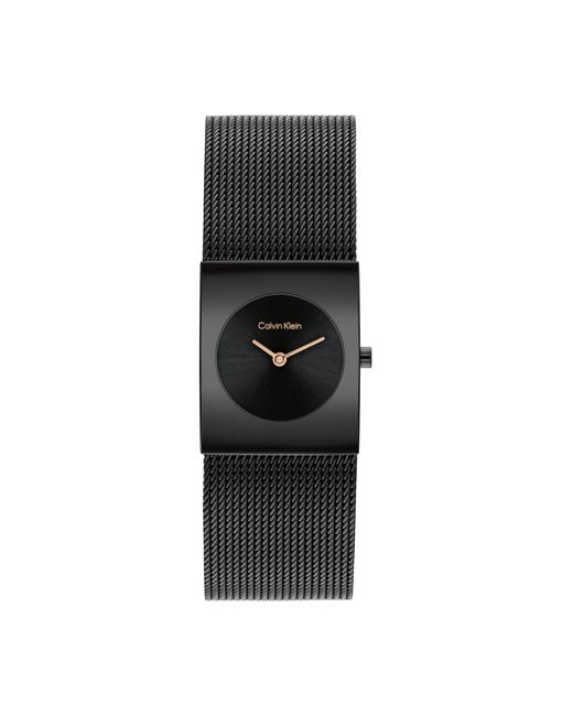 Orologio Con Movimento Al Quarzo A Due Lancette da Donna Collezione CK PULSE con Cinturino in Maglia Metallica in di Calvin Klein in Black