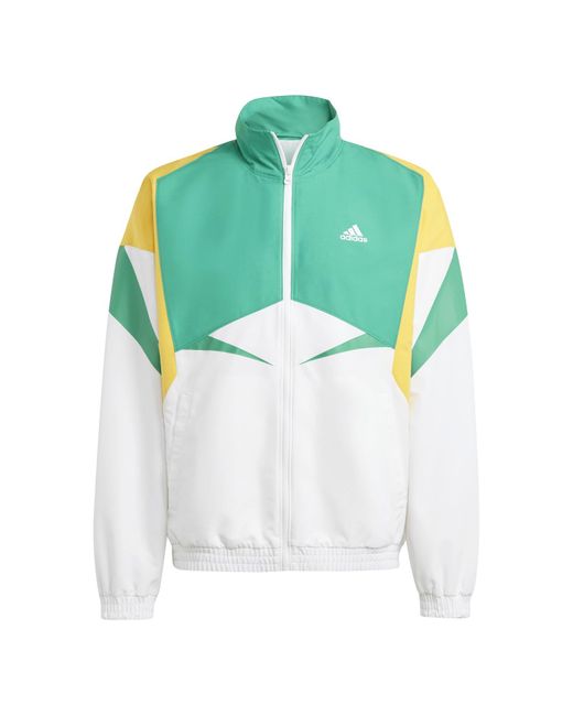 Adidas Green S M Cb Wv Tt Performance Tracksuit Top White Xxl for men