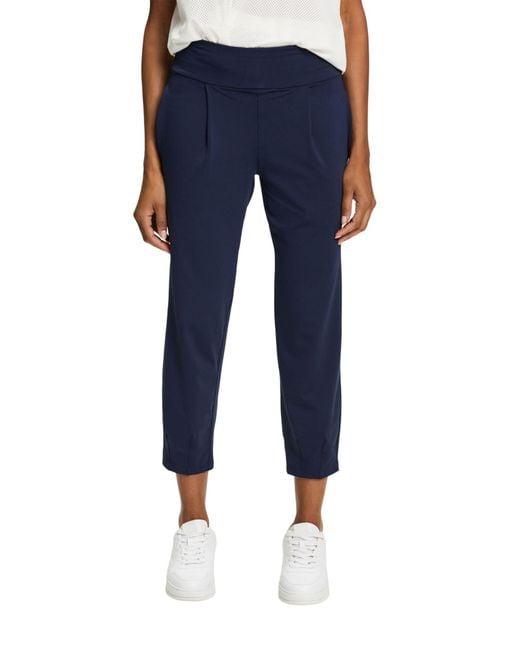 Esprit Blue Jersey-Jogginghose E-Dry in Cropped-Länge