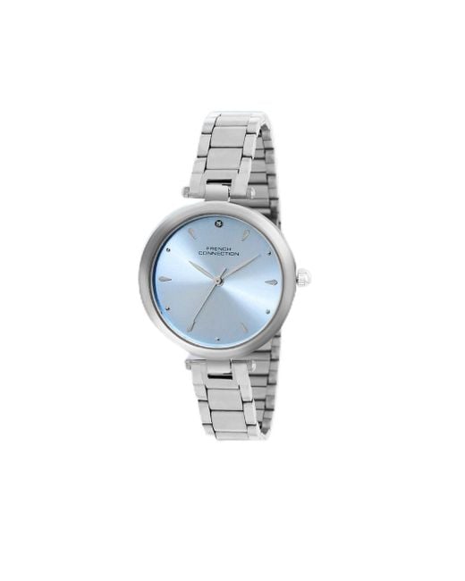 French Connection Analog Blue Dial Stainless Steel Watch-fcn0103sm