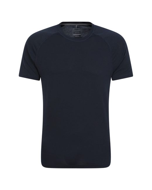 Mountain Warehouse Blue Quick Dry Ss Tee Navy L for men