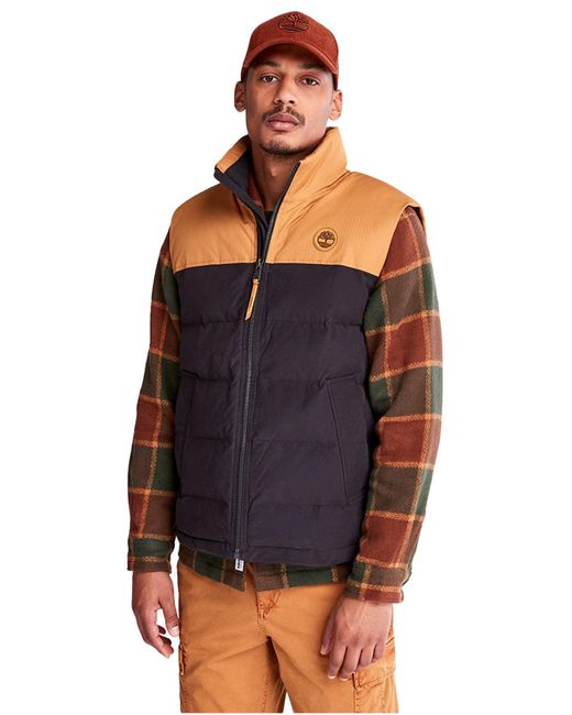 Welch Mountain Durable Water Repellent Puffer Vest Wheat Boot/Black T-Shirt di Timberland in Blue da Uomo