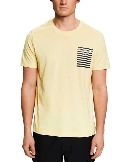 014ee2k316 Camiseta Esprit de hombre de color Yellow