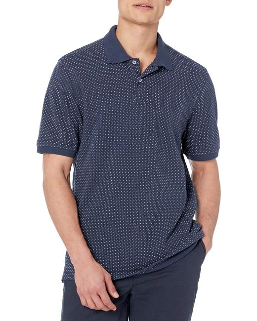 Amazon Essentials Poloshirt Van Piqué-katoen Met Normale Pasvorm in het Blue voor heren