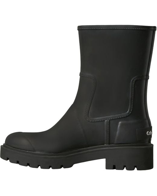 Calvin Klein Black Rainboot Rubber Yw0Yw02004 Mid Boots