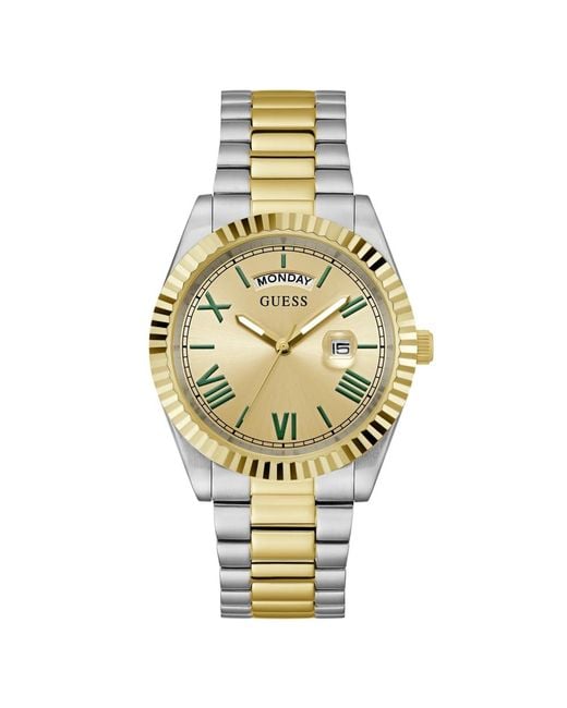 Orologio da uomo GD Connoisseur GW0265G14 in acciaio inox bicolore di Guess in Metallic da Uomo