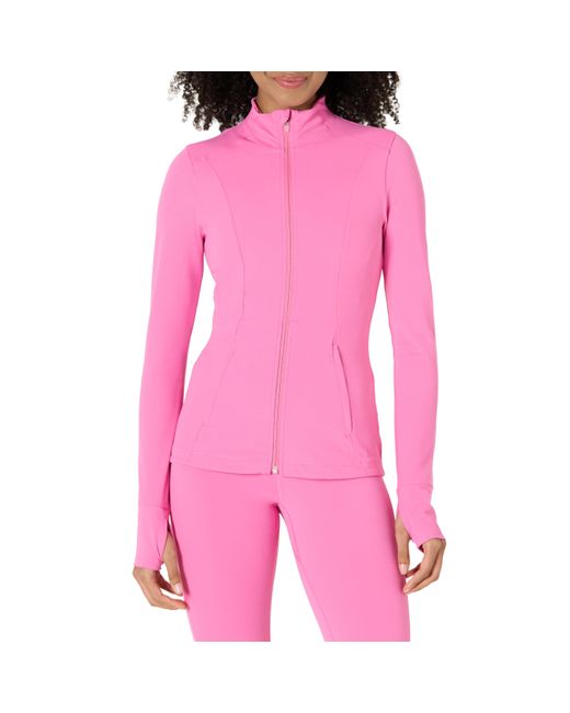 Amazon Essentials Pink Active Formflex Buttery Soft Slim Fit Full Zip Jacket
