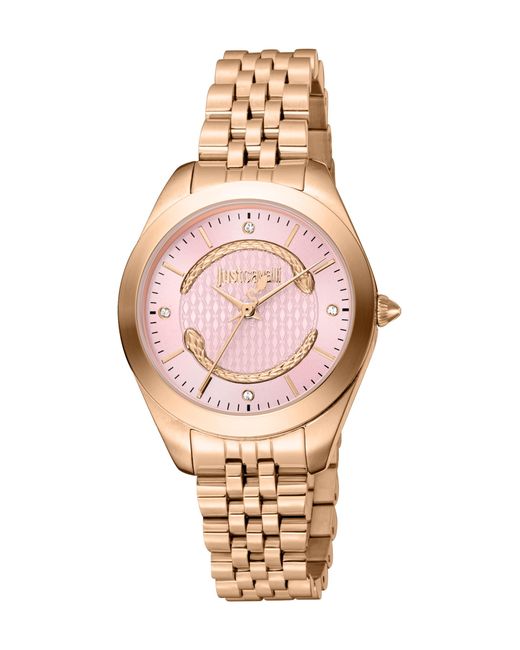 Esprit Pink Analog Japanisches Quarzwerk Uhr mit Edelstahl Armband JC1L210M0485