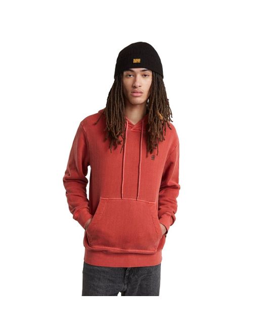 G-Star G-Star Overdyed Hoodie in Red für Herren