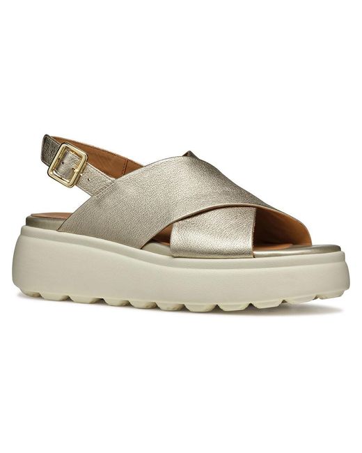 Geox Natural Spherica Ec4.1 Sandals Uk 6 Gold
