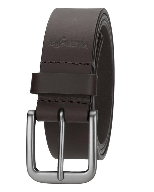 Wrangler Black 's Full Grain Genuine Leather 35mm Thick Casual Belt For Jeans for men