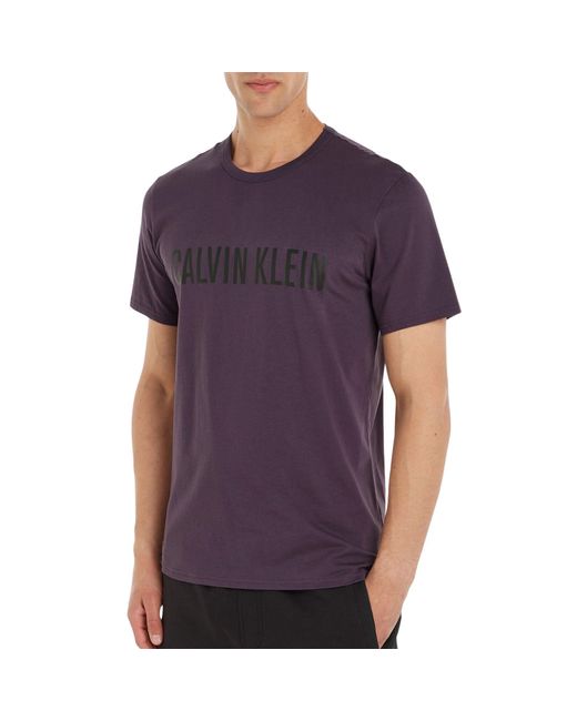 Calvin Klein Hals S/s Crew Nk T-shirts in het Purple voor heren