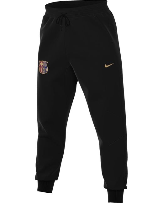 FC Barcelona Herren Sportswear Tech FLC Jgr Pant Pantalon Nike pour homme en coloris Black