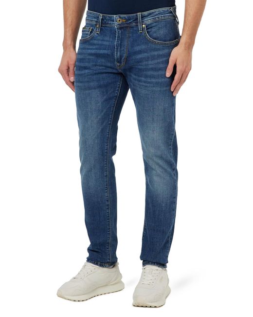 Pepe Jeans Blue Stretch Tapered Pm207390 Jeans for men