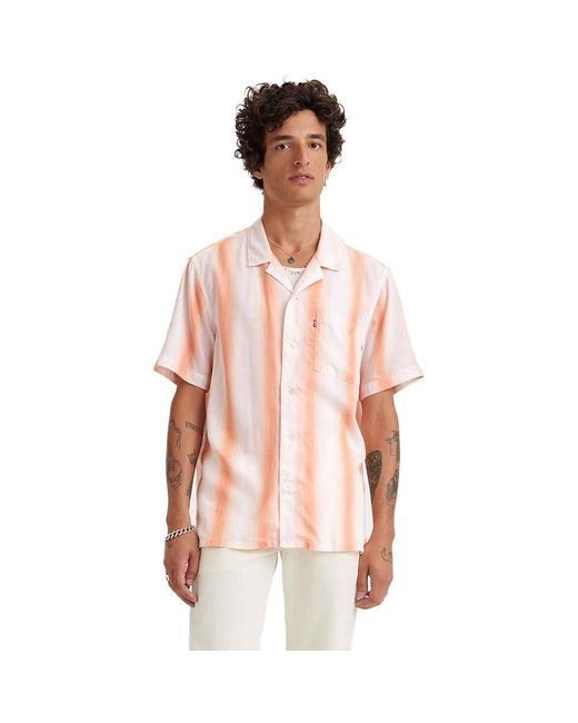 Levi's The Sunset Camp Shirt Oranges in het Pink voor heren