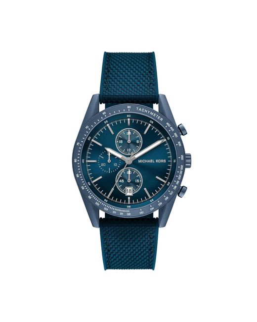 Michael Kors Blue Accelerator Chronograph Nylon Watch 42mm