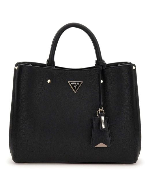Borsa a tracolla Meridian II Girlfriend Satchel Black nero di Guess