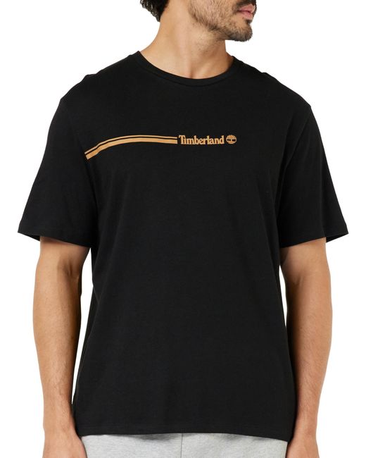 Timberland Black Short Sleeve Tee 3 Tier3 T-shirt for men