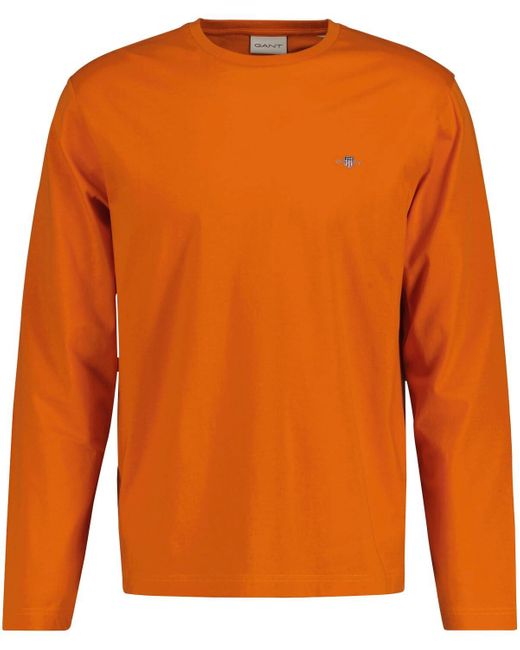 Gant Orange Reg Shield Ls T-shirt for men