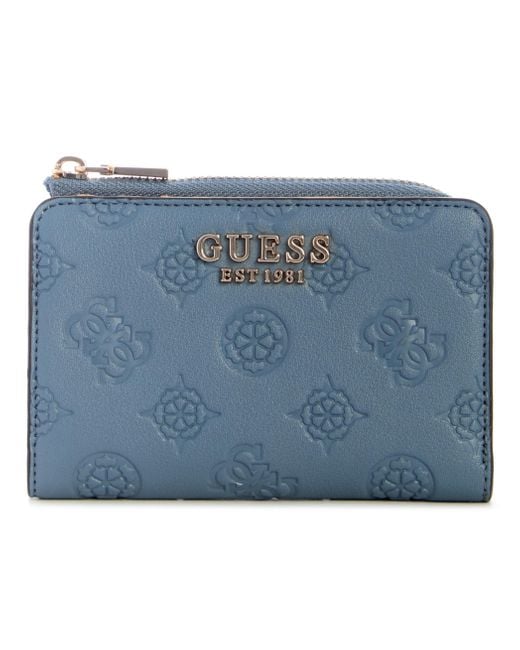 Guess Blue Phoebe Kartenetui mit umlaufendem Reißverschluss