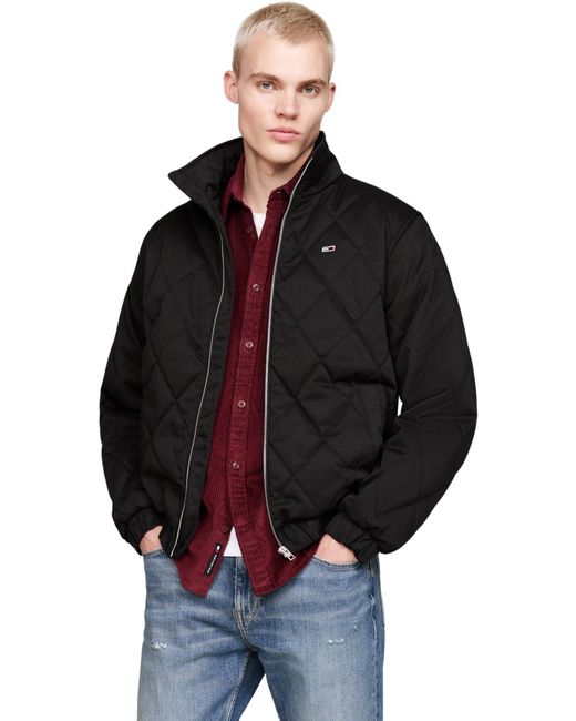 Uomo Giacca Trapuntata Essential Quilted Jacket con Zip di Tommy Hilfiger in Black da Uomo