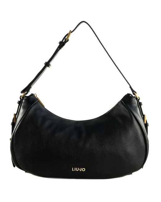 Liu Jo Black Schultertasche Umhängetasche tua ECS Hobo Bag Nero schwarz