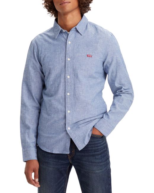 Levi's Blue Long-sleeve Battery Housemark Slim Shirt for men