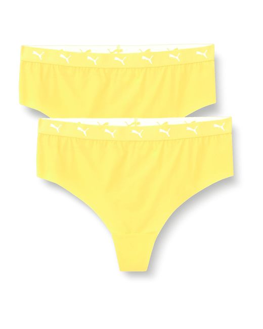 PUMA Yellow High Waist Sporty Underwear
