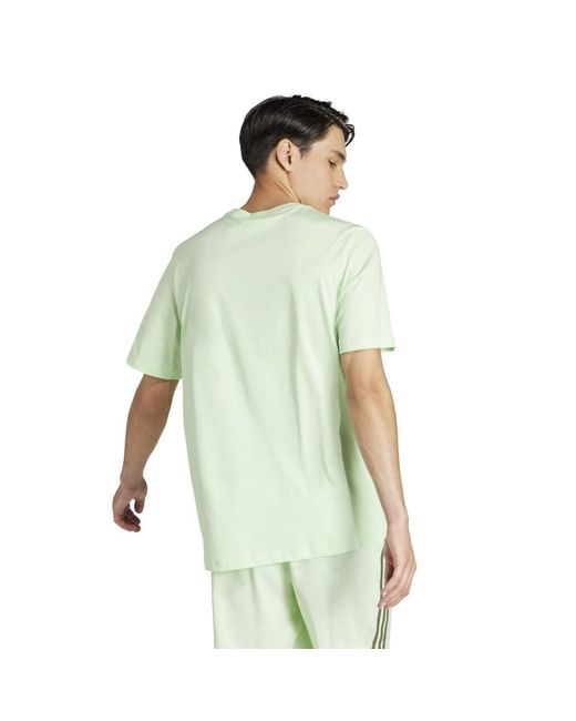 Adidas Essentials Single Jersey Geborduurd Klein Logo T-shirt in het Green voor heren