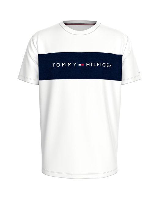 Tommy Hilfiger Blue S Panel Cn Short Sleeve T-shirt White/navy M for men