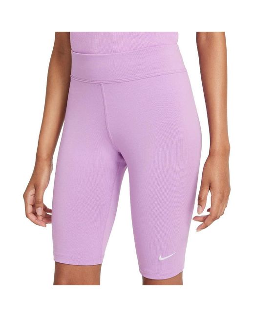 Pantaloncini Ciclista Viola Donna Essential di Nike in Purple