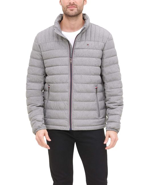 Tommy Hilfiger Gray Real Down Insulated Packable Puffer Jacket for men