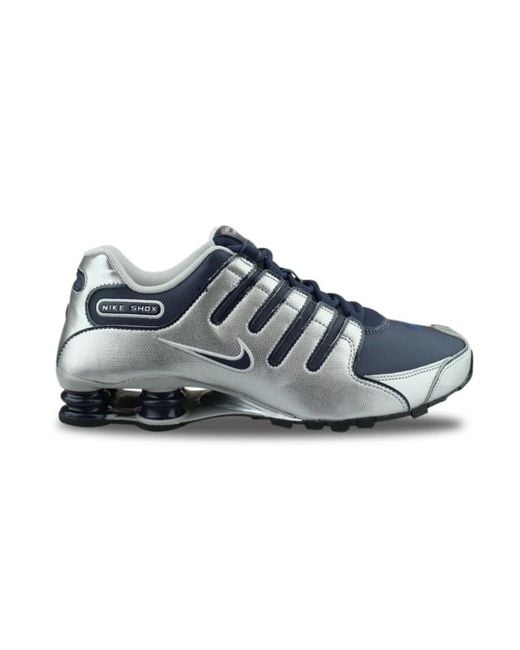 Shox NZ Midnight Navy Metallic Silver 378341-402 di Nike in Blue da Uomo