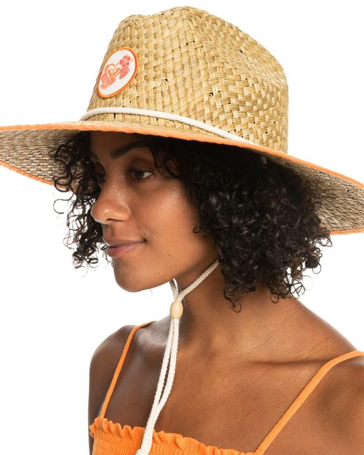 Roxy Natural Coffee Blues Straw Sunhat Hat