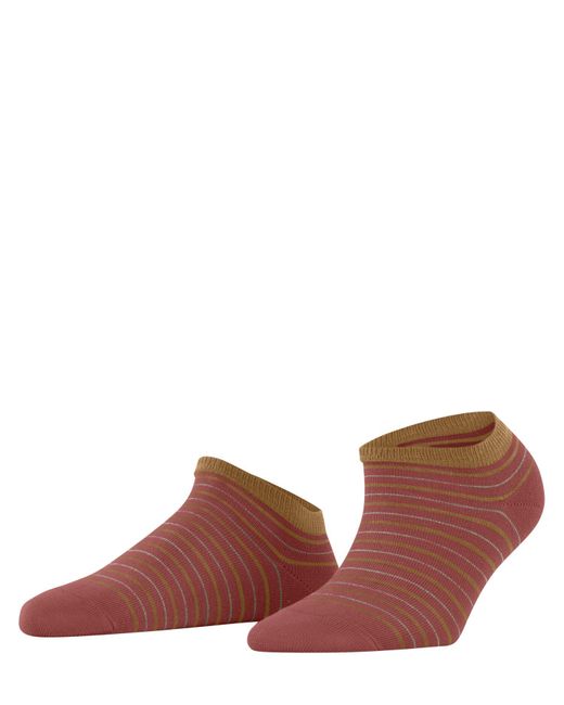 Falke Brown Stripe Shimmer W Sn Cotton Low-cut Patterned 1 Pair Sneaker Socks